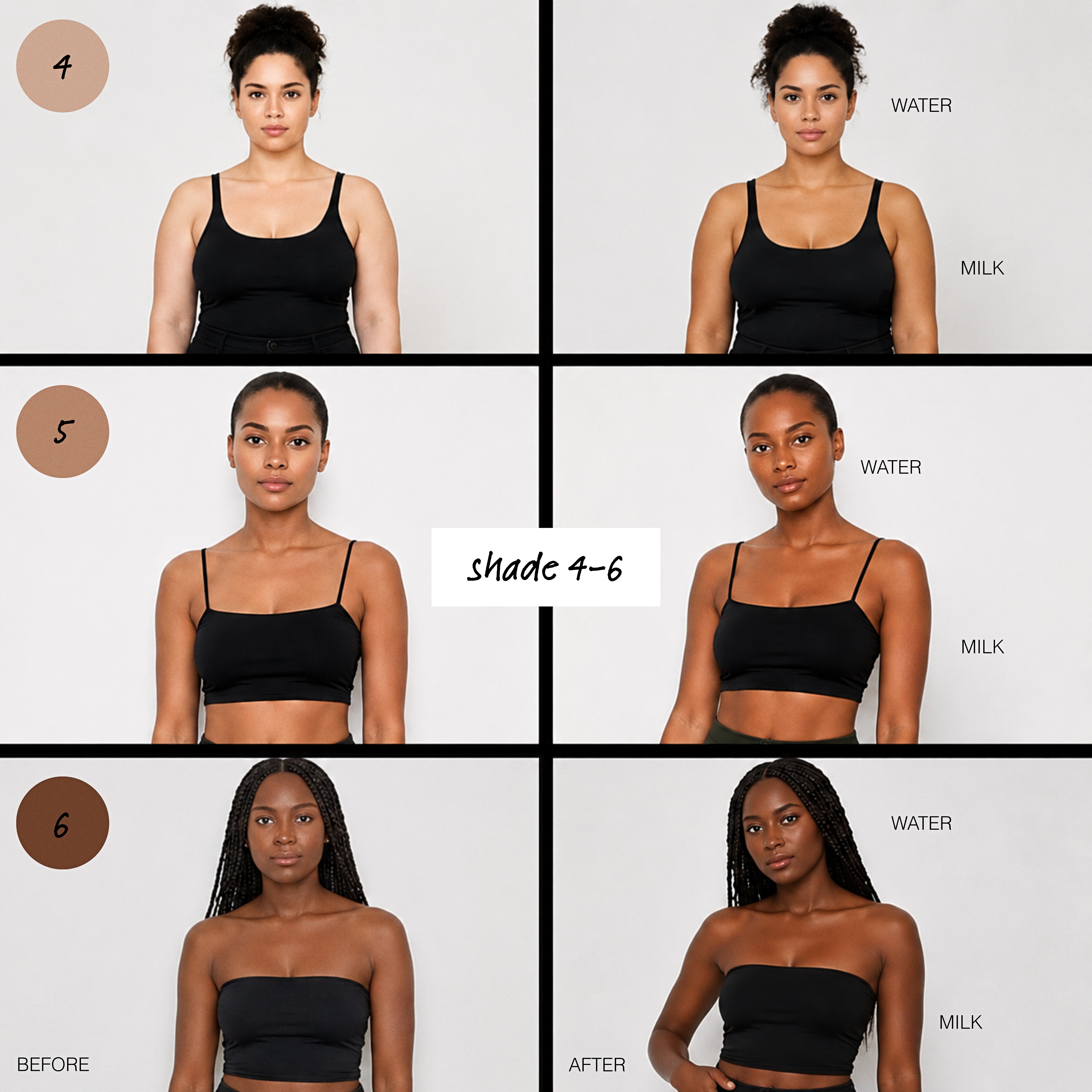 results using MIX SUNLESS tanning water